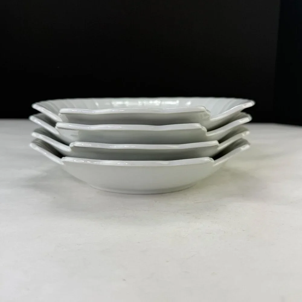 Vintage Takahashi Japan Vintage Clam Shell Floral Bowls Set of 4